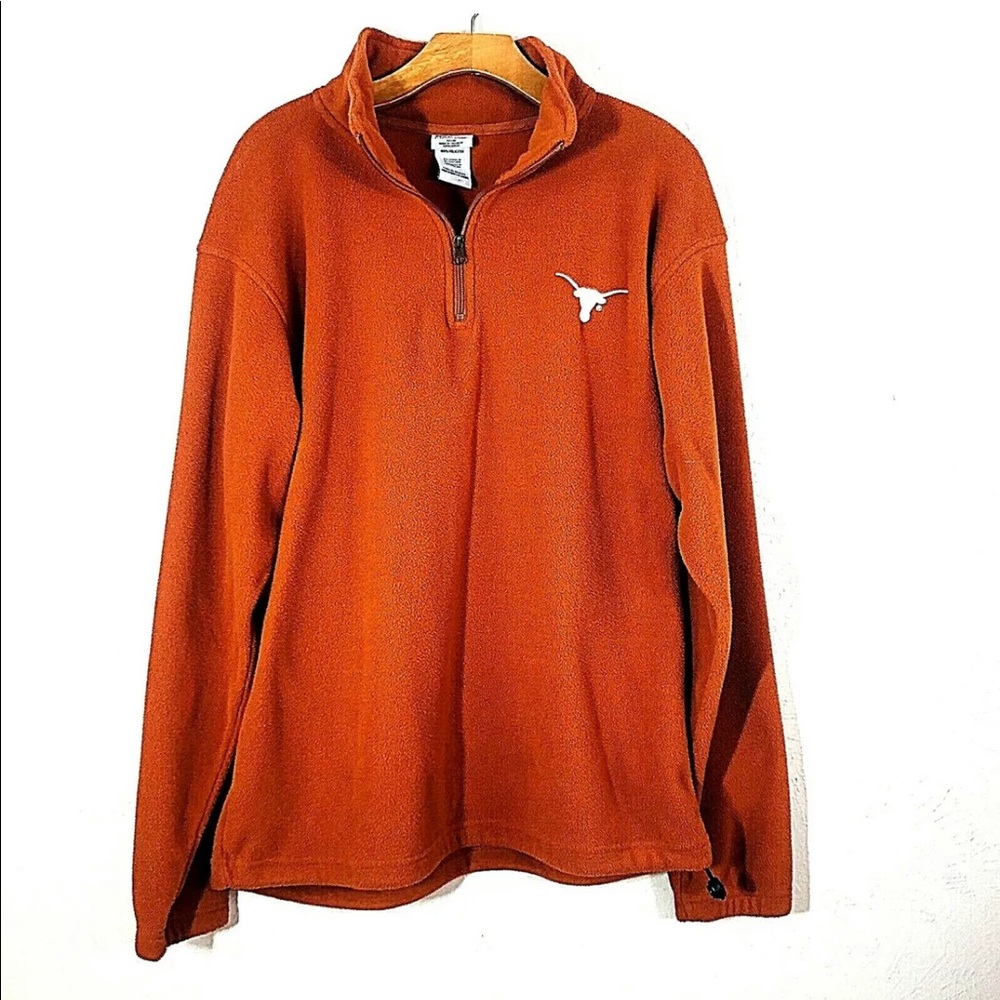 Texas Longhorns Men M 1/4 Zip Fleece Pullover